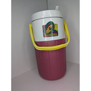 Vintage Coleman 5590 1/2 Gallon Cooler Jug‎ Water Drink Pink & White 90's Logo